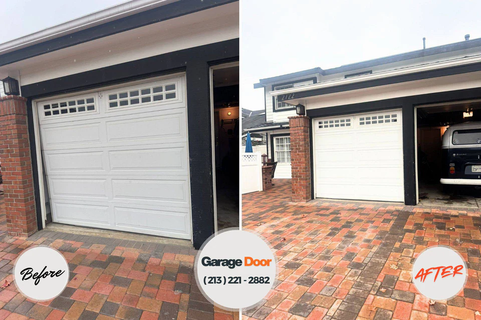 Before and after: garage door repair Cimarron Hills, CO